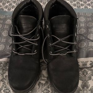 Black woman timberland boots